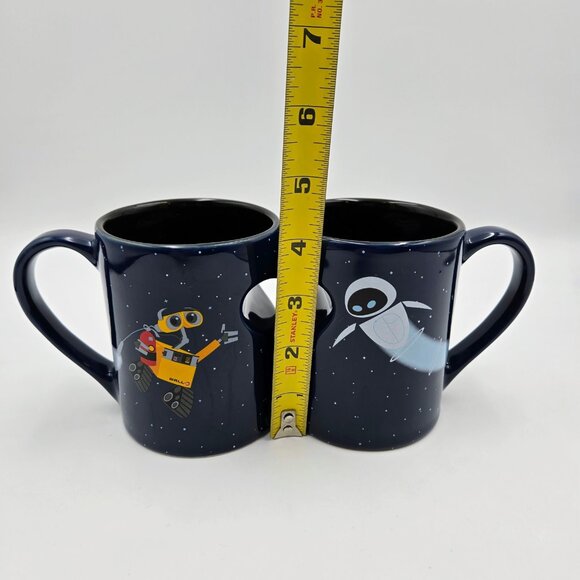 Disney Pixar Parks Eve And Wall-E Heart Ceramic Coffee Mug Cup Set Read - Picture 2 of 16